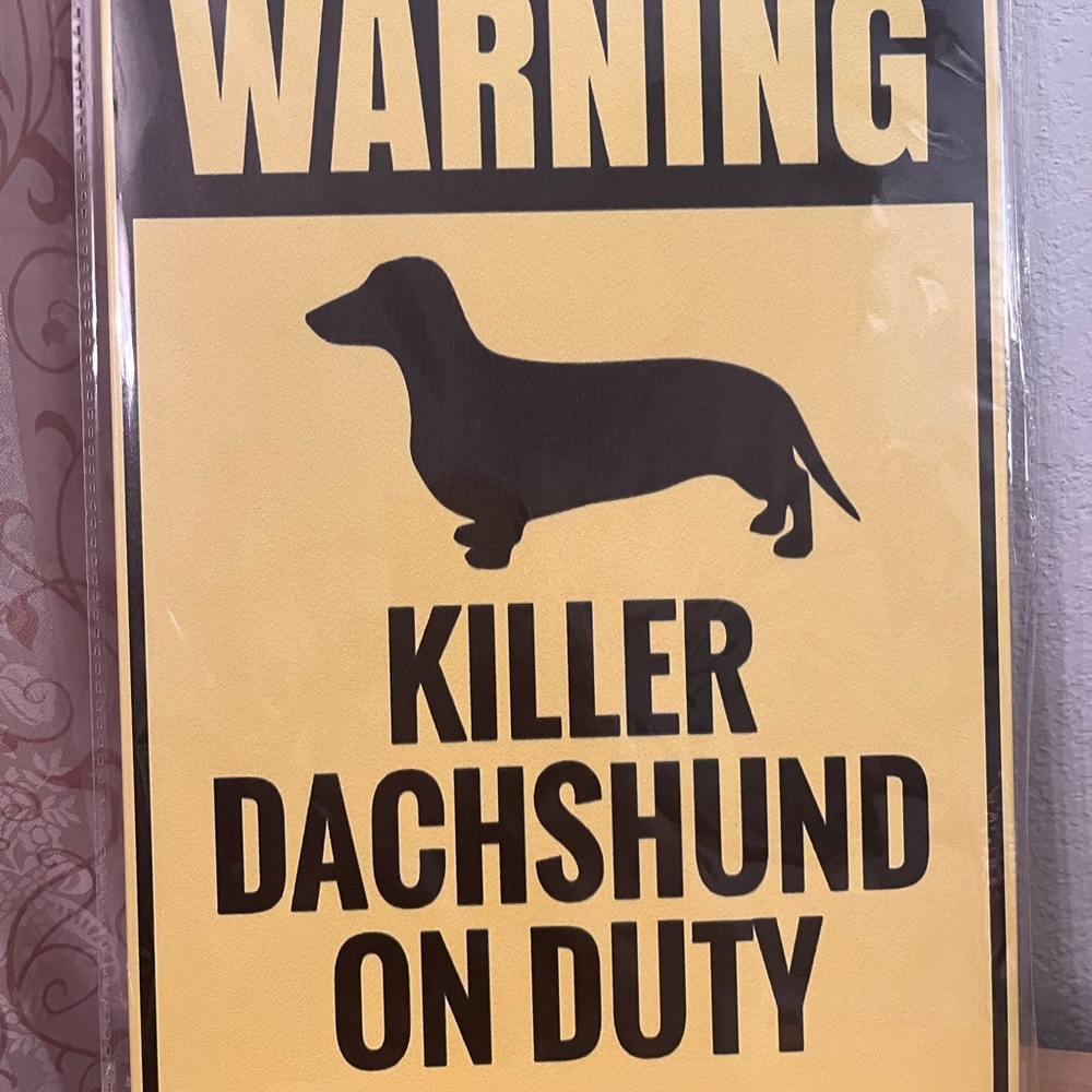 Dachshund 12”x8” tin decor sign